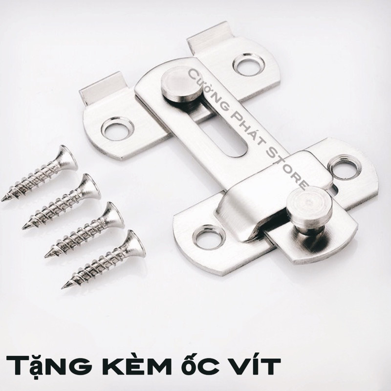 Chốt khóa cửa inox304 FULL ỐC VÍT,then cửa bằng thép không gỉ chắc chắn và bền bỉ,An ninh chống trộm