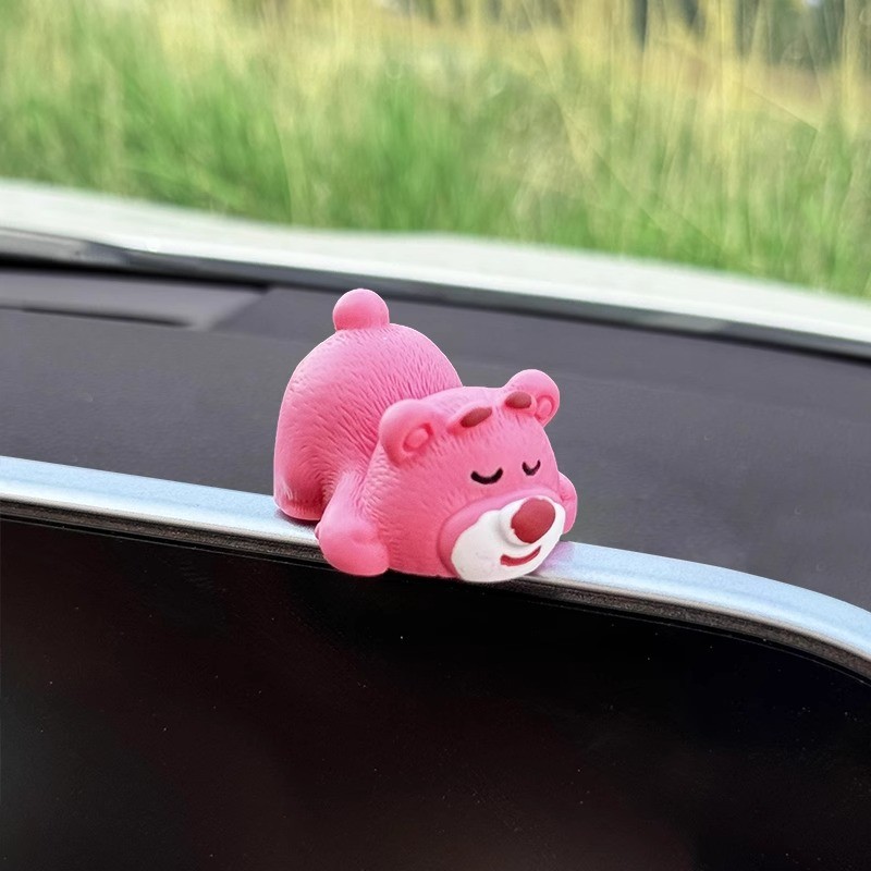 Mới Lotso Dâu Gấu Mô Phỏng Hoa Trang Trí Màn Hình Ô Tô Tự Động Điều Khiển Trung Tâm Điều Hướng Trang Trí Màn Hình Ô Tô Màn Hình Hiển Thị Trang Trí Nội Thất