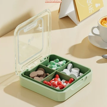 Hộp Đựng Thuốc Khay Chia Thuốc 4/7 Ngăn Trong Suốt,Dụng Cụ Cắt Thuốc Viên Nén Chính Xác Kiêm EANNE
