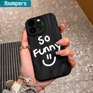 ibumpers Ốp Lưng IPhone Đơn Giản Dễ Thương Mặt Cười IPhone 16 15 14 12 13 11 Pro Max IP 7 8 Plus X XS XR Ốp Điện Thoại Silicon Mềm Chống Sốc Mỏng