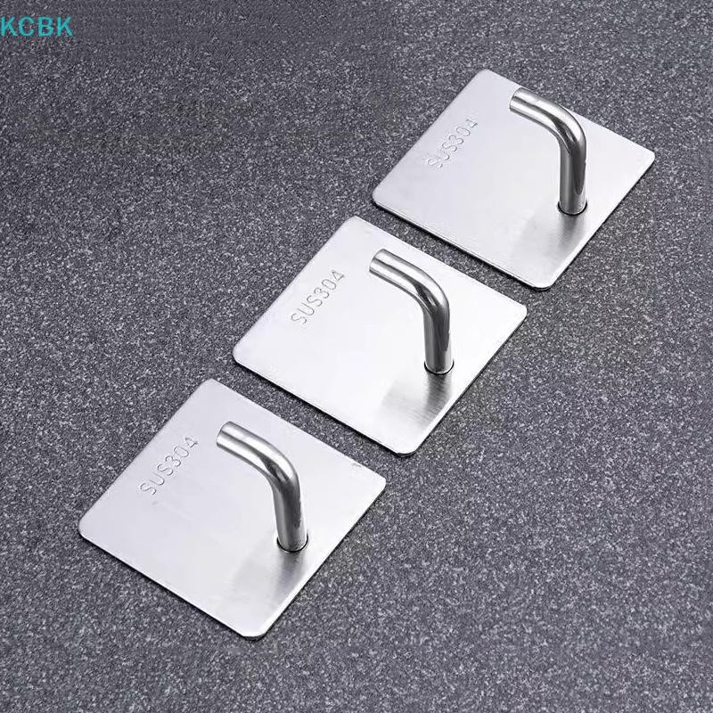 [Kc] Móc thép không gỉ Móc dính chắc chắn Móc treo cửa sau Móc phần cứng Móc áo kim loại không thủng [BK]