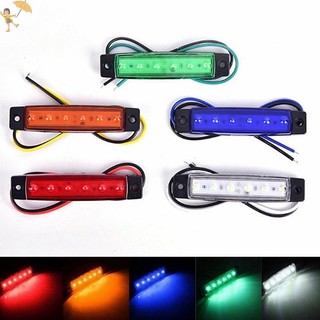 [Gou] 1 Chiếc Xe Tải Trailer Bên Đánh Dấu Chỉ Báo Giải Phóng Đèn Phanh Xe Phía Sau Nổi Bật Đuôi Đèn 6LED 12V / 24V Đèn Tín Hiệu Cảnh Báo VN