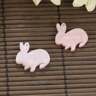 Chất liệu kẹp tóc diy, vật dễ thương, Thỏ ngọc, vỏ giả axetat, mặt treo lỗ đơn 19*20mm, thỏ SMQ1 VTOK