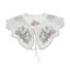 OXXGGKAO Cổ giả Organza nữ đa năng có hoa thêu và đính cườm