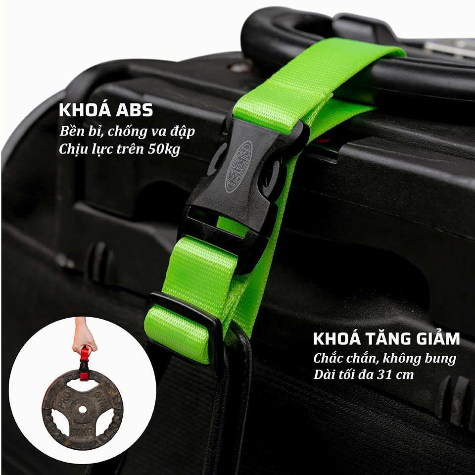 Dây đai vali M.E.N MK02 siêu chắc chắn [KHUYẾN MÃI SỐC]