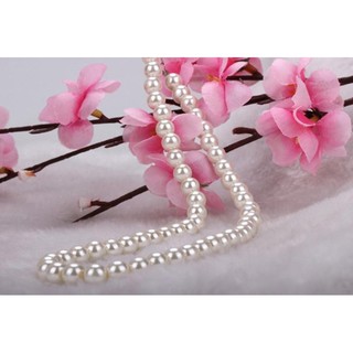 {Fh Fashion} Vòng cổ hạt ngọc trai giả 8mm màu trắng.