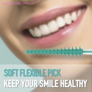 [Beautifulhome] 100 Chiếc Bàn Chải Silicon Interdental Bàn Chải Tăm Giữa Răng Có Chỉ Dụng Cụ Làm Sạch Răng Miệng [Làm Đẹp]