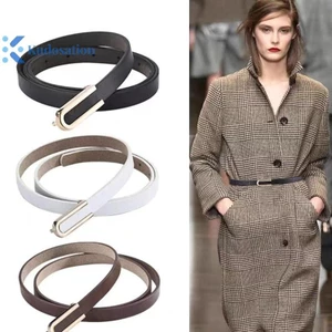 Kudosation Nữ Thắt Lưng Tối Giản Pin Khóa Da Mỏng Thắt Lưng Nữ Thắt Lưng Cho Quần Jean Váy Quần