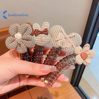 Kudosation Trẻ Em Mới Bé Gái Kim Cương Giả Pentagram Ngôi Sao Đuôi Ngựa Co Giãn Tóc Cao Su