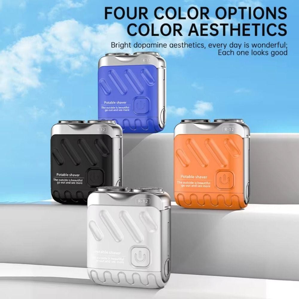Máy cạo râu điện nam LACYES, Dao cạo quay cầm tay hai đầu Mini, Kích thước bỏ túi từ tính chống thấm nước hiệu quả Máy cạo râu Bạn trai