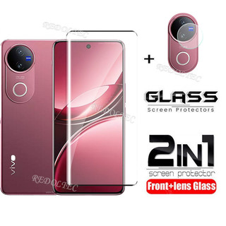 Vivo V50 5G Kính cường lực full cover 2 trong 1 kèm bảo vệ ống kính camera