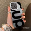 ibumpers Ốp Điện Thoại iPhone Sang Trọng Tối Giản Họa Tiết Chữ Lớn Cho IPhone 16 15 14 12 13 11 Pro Max Ốp Lưng IMD Cứng Và Nhẵn