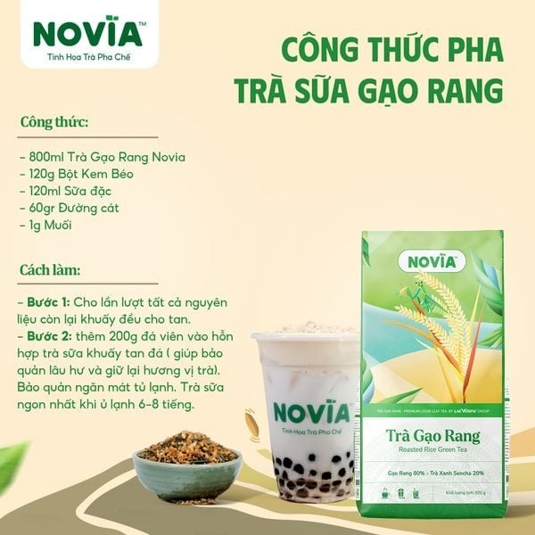 Trà gạo rang Novia gói 500g