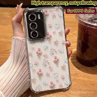 Ốp điện thoại OPPO Reno 13F 13 12, OPPO Reno 13 12 11 10 Pro, OPPO Reno 10 11 11F 5G, vỏ hoa nhỏ màu hồng, chống sốc với bảo vệ ống kính camera, ốp điện thoại dày