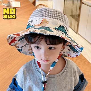 MeiShao Trẻ Em Vành Lớn Chống Nắng Mùa Hè Lưới Mỏng Thoáng Khí Người Cá Mũ Mẫu Giáo Bé Gái Mũ Chống Nắng