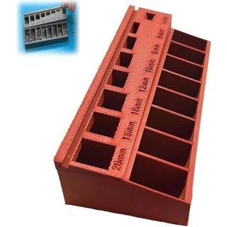 Dụng cụ phân loại bu lông CHEESELY M3, Thiết thực với 7 khe đo lường Khay phân loại chiều dài vít, Dụng cụ sắp xếp di động Cửa hàng móng tay