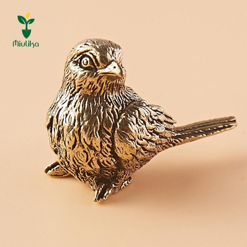 Đồ trang trí chim sẻ bằng đồng thau Bộ sưu tập Tượng chim sẻ cho khách sạn ký túc xá phòng khách