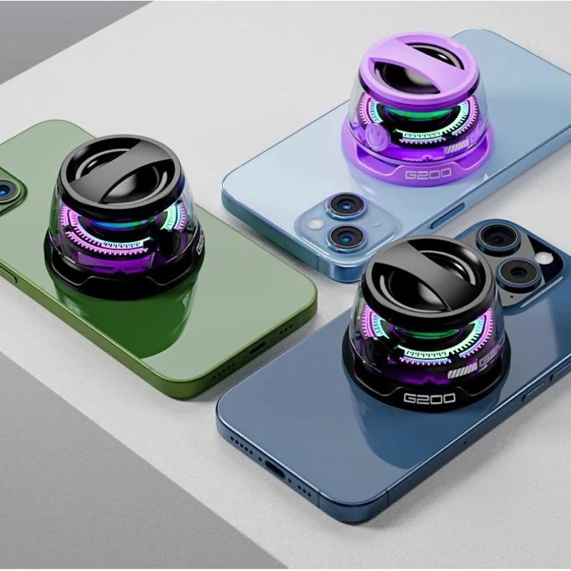 Loa Bluetooth tích hợp nam châm M2,Ngoại hình xuyên thấu kết hợp LED RGB,Mát mẻ và đầy màu sắc