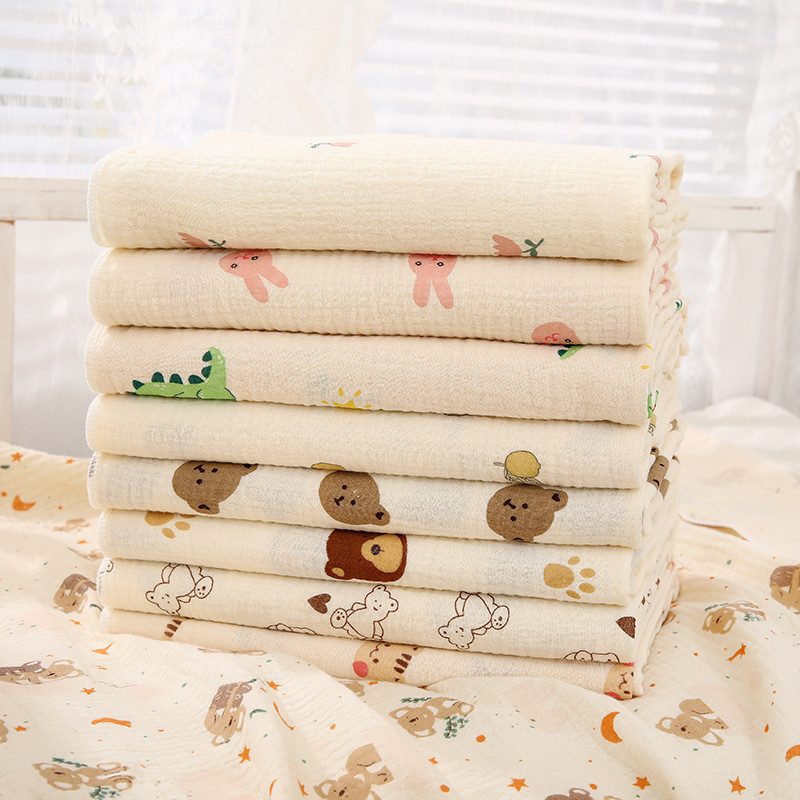 Khăn tắm xô muslin 2 lớp cao cấp,đa năng phong cách Hàn,mềm,thấm hút tốt,ko bụi vải, có thể làm chăn cho bé (70x80cm)