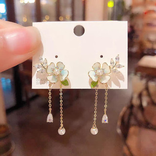 Siêu Cổ Tích Rừng Phong Cách Bướm Bông Tai Hoa Nữ Thời Trang Nhỏ Tươi Tính Khí Bông Tai Độc Đáo Tính Khí Tua Rua Bông Tai
