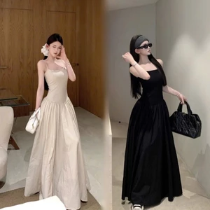 Đầm váy maxi 2 dây mùa hè dáng dài thiết kế chiết eo tôn dáng xu hướng hottrend XIMIMI SP298