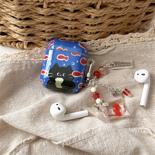 Blue Coffee Kitten cho AirPods 1 / 2 3 Pro Pro2 Pro3 Airpod4 Bộ tai nghe Vỏ bảo vệ Bluetooth không dây AirPods pro2 Pro3 3 4 Vỏ bảo vệ tai nghe