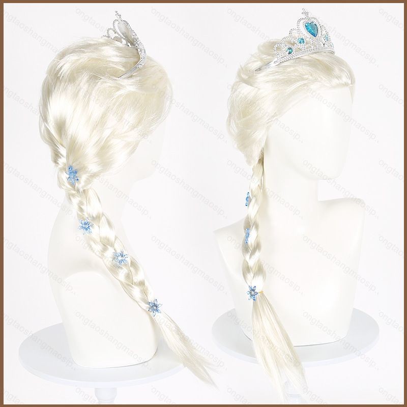 YT2 Frozen Elsa Cosplay Tóc Giả Anime Tóc Người Phụ Nữ Tóc Giả Chịu Nhiệt Tiệc Halloween TY2