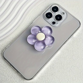Tay cầm điện thoại thiết kế hoa 3D - Phụ kiện giá đỡ và giá đỡ điện thoại thông minh có thể gập lại di động có hoa trang trí, phù hợp phổ thông cho thiết bị di động