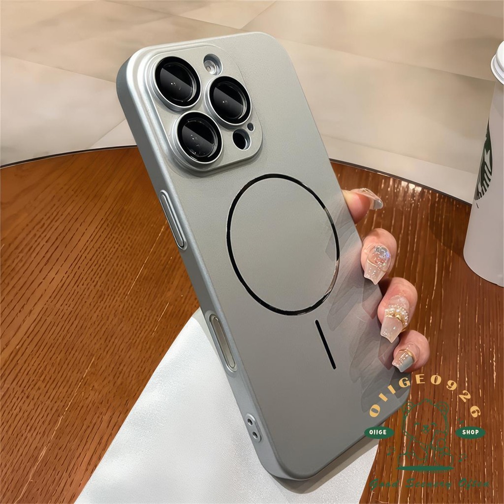 Ốp điện thoại từ tính mờ siêu mỏng iphone16 Pro Max 15 14 13 12 11 vỏ cho vỏ iPhone silicon PC vỏ cứng chống sốc