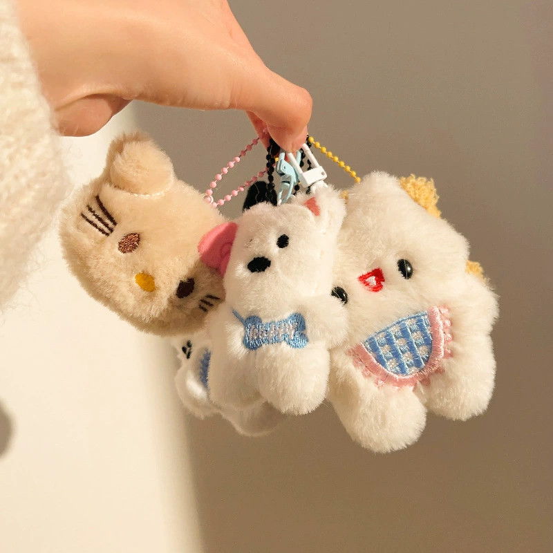 [YUNYUAN] Quà tặng nhỏ cho các hoạt động đẩy gian hàng đường phố Mặt dây chuyền búp bê sang trọng dễ thương Đồ trang trí Ba lô búp bê Phụ kiện móc khóa