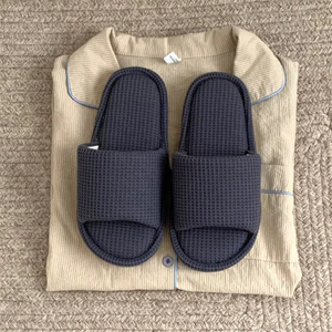 XIXITIAO Nam Nữ Đơn Giản Vách Ngăn Giày Gia Đình Thường Ngày Hút Mồ Hôi Dép Cotton Thời Trang