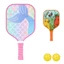 TOPTOOLCX Kids Pickleball Paddle, Bộ mái chèo Pickleball hoạt hình lõi tổ ong, Mèo nàng tiên cá chất lượng cao với 2 quả cầu Pickleballs Đồ chơi mái chèo thể thao nhẹ Giải trí