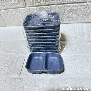 Khay chấm 2 ngăn nhỏ 9x7cm – Nhựa melamine cứng cáp, tiện dùng, dễ vệ sinh