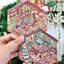 Enwei 3 Cái [Giáng Sinh Hàng Ngày Series] Nhãn Dán Phong Cảnh Dễ Thương Nhãn Dán Giáng Sinh Giấy Thêu Sò Chất Liệu Sổ Lưu Niệm Bộ