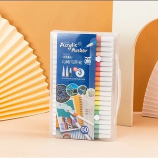 Hộp 60 Bút Màu Acrylic Maker Cao Cấp Bộ 60 Màu Tươi Sáng Đánh Thức Đam Mê Nghệ Thuật