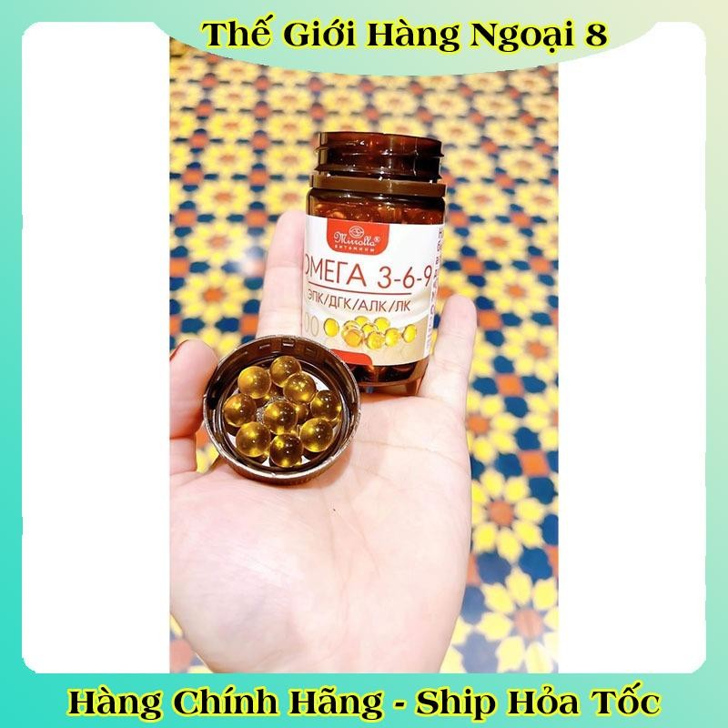 [Chính hãng Đủ Bill]  Viên uống Omega 369 Mirrolla của Nga hộp 100 viên