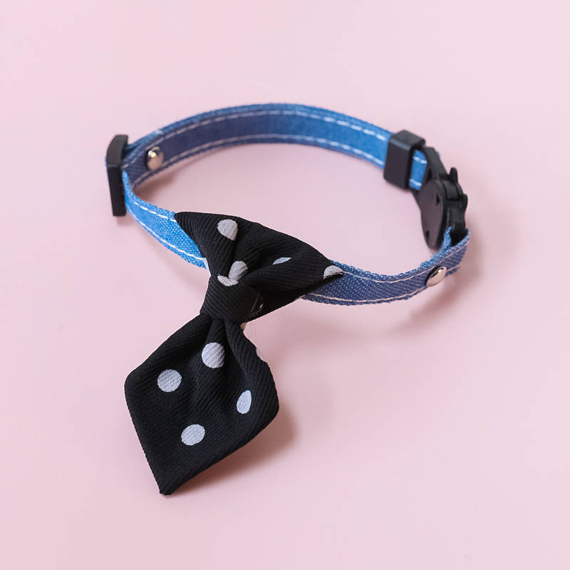 【Ready Stock】 Special Offer Pet Collar Cat Dog Bell Safety Buckle Gentleman Tie British Style Wedding Dot QNuP