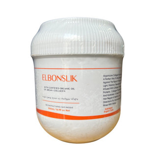 Hấp phục hồi tái tạo tóc Collagen Elbonsilk Reconstructuring Hair Masque 500ml [ TN ]