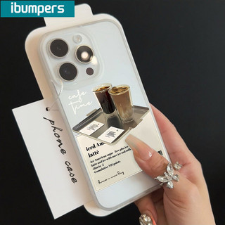 ibumpers Ốp Lưng iPhone xinh cà phê mèo in hình Ốp Điện Thoại TPU Trong Suốt Mềm nhám mờ Chống Sốc Chống Bẩn Cho Iphone 16 15 14 12 13 11 Pro Max IP 7 8 Plus X XS XR