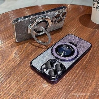 Ốp điện thoại cho Xiaomi Redmi A2 /A1 Ốp Chân đế có vòng sạc không dây ốp TPU mềm lấp lánh kép ES001 9unv