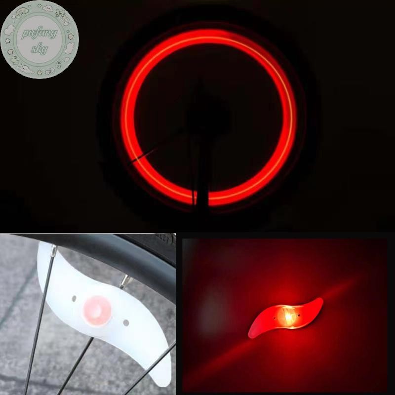 PUSKY Xe Đạp Bánh Xe Nói Đèn Lốp Đèn 3 Chế Độ LED Chống Nước Xe Đạp Cảnh Báo An Toàn Dễ Dàng Lắp Đặt Phụ Kiện Với VN