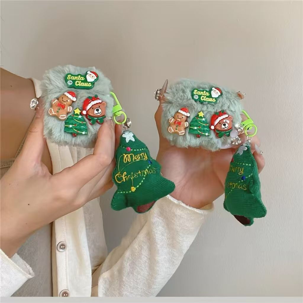 Âm thanh nổi sang trọng hình gấu cây thông Noel Thích hợp cho hộp đựng tai nghe airpod4 Thích hợp cho hộp bảo vệ airpodpro2