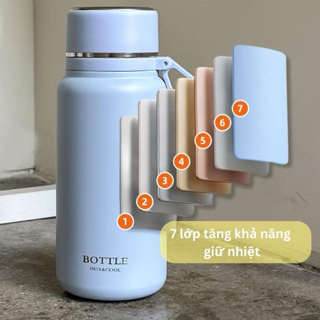 Bình nước Giữ Nhiệt INOX SUS 316 Thể Tích 650ML/850ML Giữ Lạnh Và Nóng, Bình giữ nhiệt mùa hè