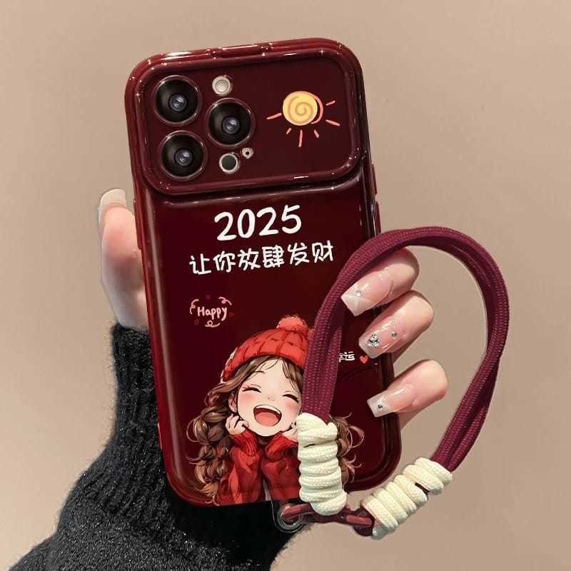 2025 yêu bản thân và để bạn làm giàu, Ốp điện thoại phù hợp 16Promax1 5Plus/14 gương 13mini/12/X