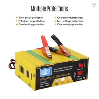 Bộ sạc pin 12V / 24V Loại sửa chữa xung thông minh Bộ sạc với màn hình kỹ thuật số cho pin xe máy Pin UK Plug