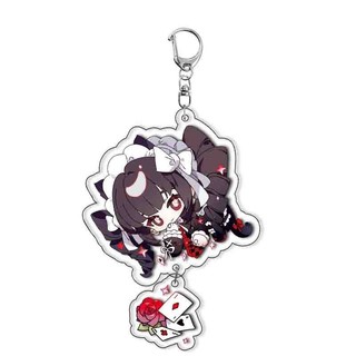Danganronpa Acrylic Keychain nhiều lớp trong suốt mặt dây chuyền trang trí dễ thương