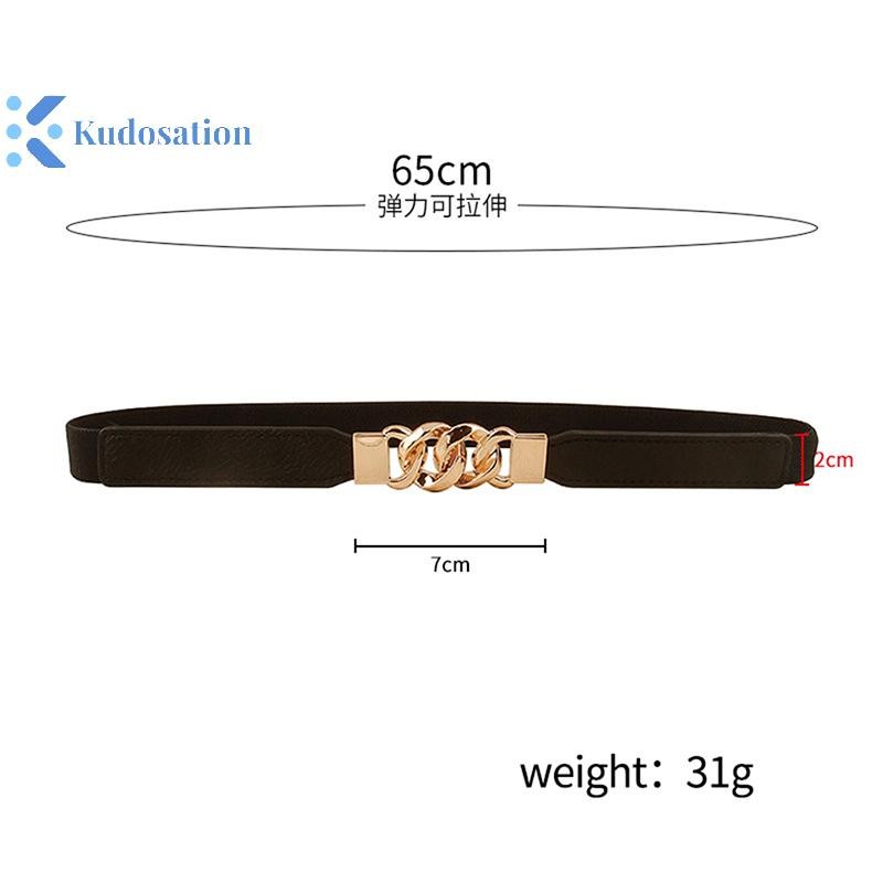 Kudosation 3 Màu Dây Xích Thắt Lưng Co Giãn Cho Nữ Áo Khoác Thắt Lưng