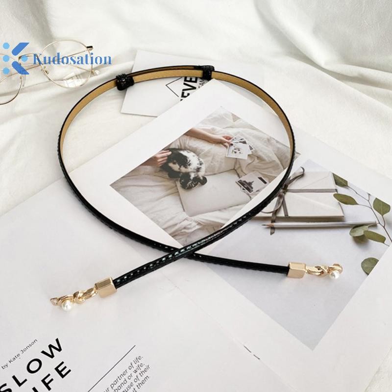 Kudosation Nữ Có Thể Điều Chỉnh Thắt Lưng Mỏng Cho Nữ Thời Trang Thiết Kế Phong Cách Skinny Áo Khoác Đầm Thắt Lưng Nữ