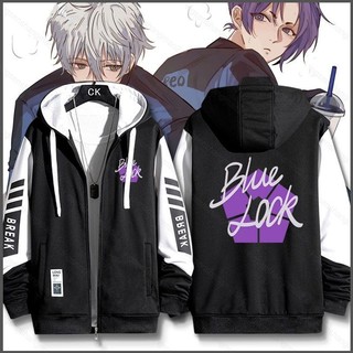 Ps2 BLUE LOCK Isagi Yoichi Bachira Meguru Nagi Seishiro áo khoác dây kéo Áo khoác Hoodie cardigan áo len Cosplay SP2
