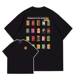 Cotton Nguyên Chất Vui Nhộn Kodak Phim In Hình Mùa Hè Unisex Quần Áo Ngắn Tay